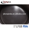 Die-casting non-stick fry wok with tempempered glass lid